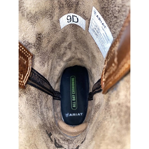 MEN'S Ariat Ricochet Western Boot Brown Size 9D - Picture 6 of 8